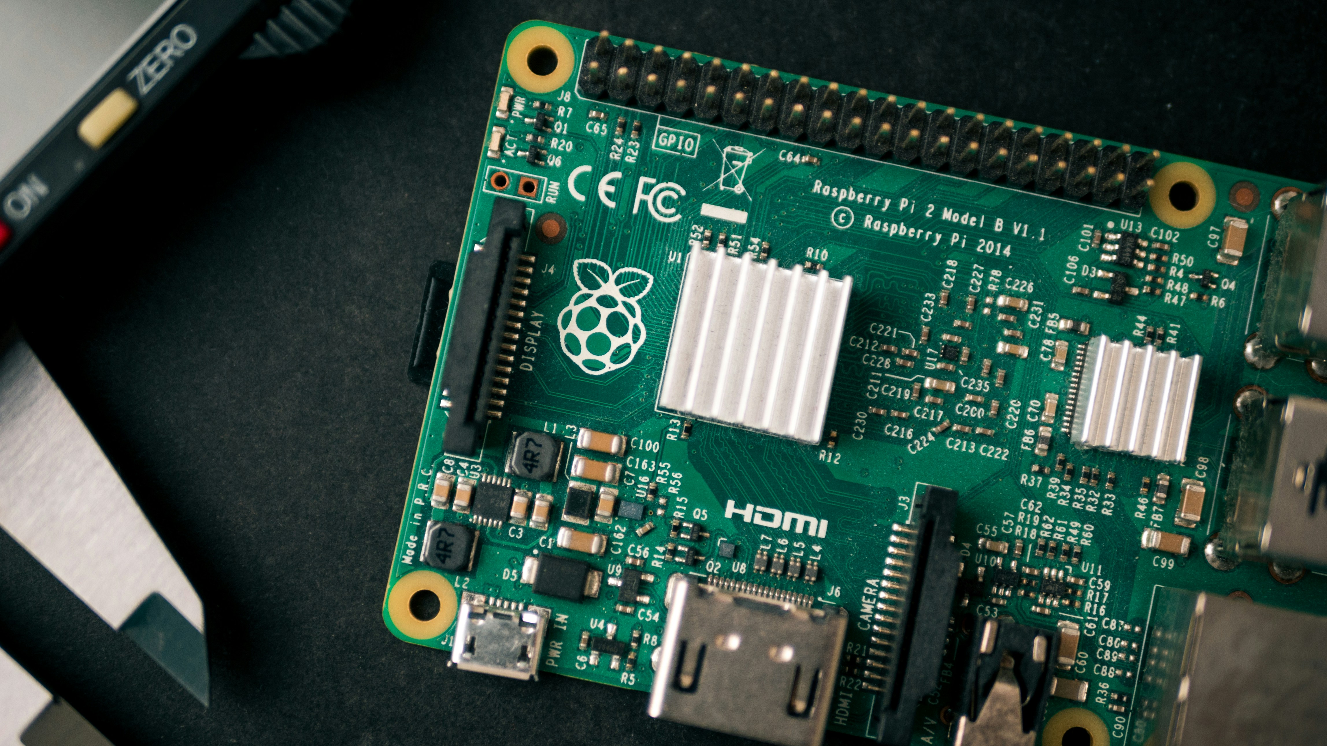 Raspberry Pi by Robotic Coding green circuit board